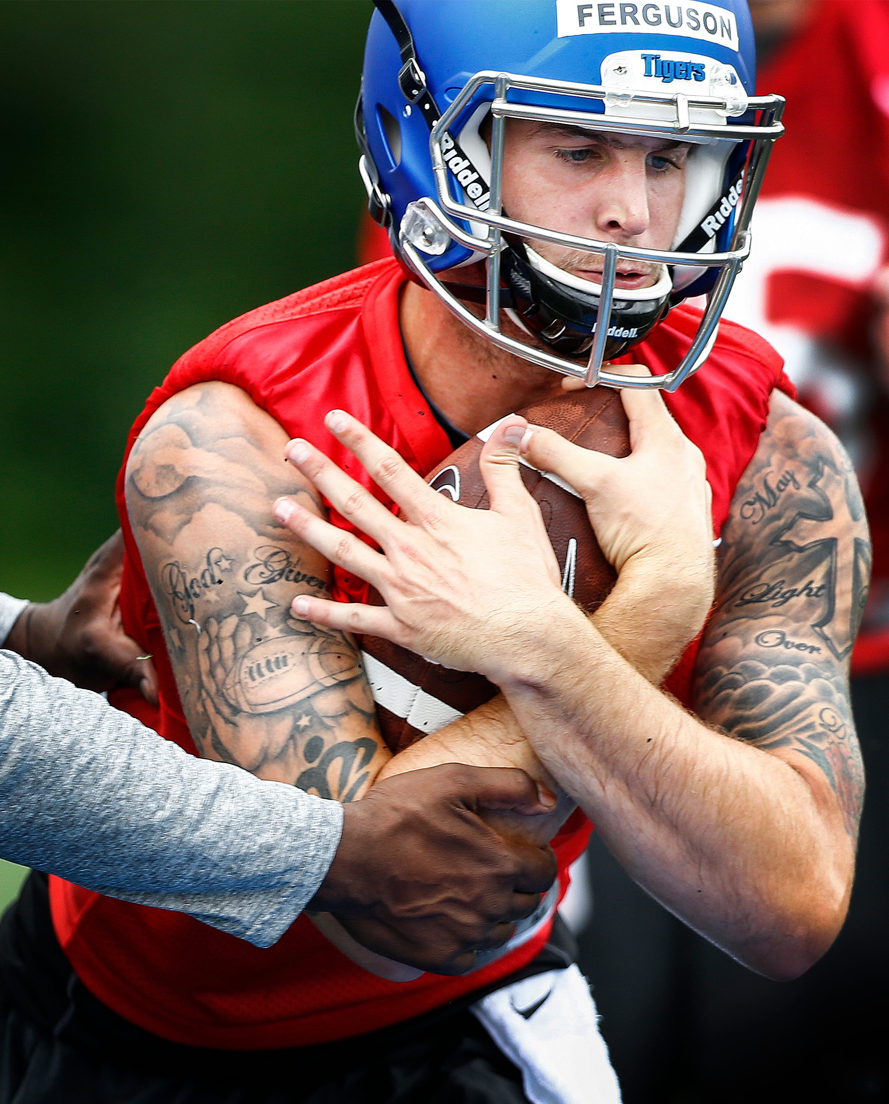Riley Ferguson Memphis quarterback tells his story through tattoos